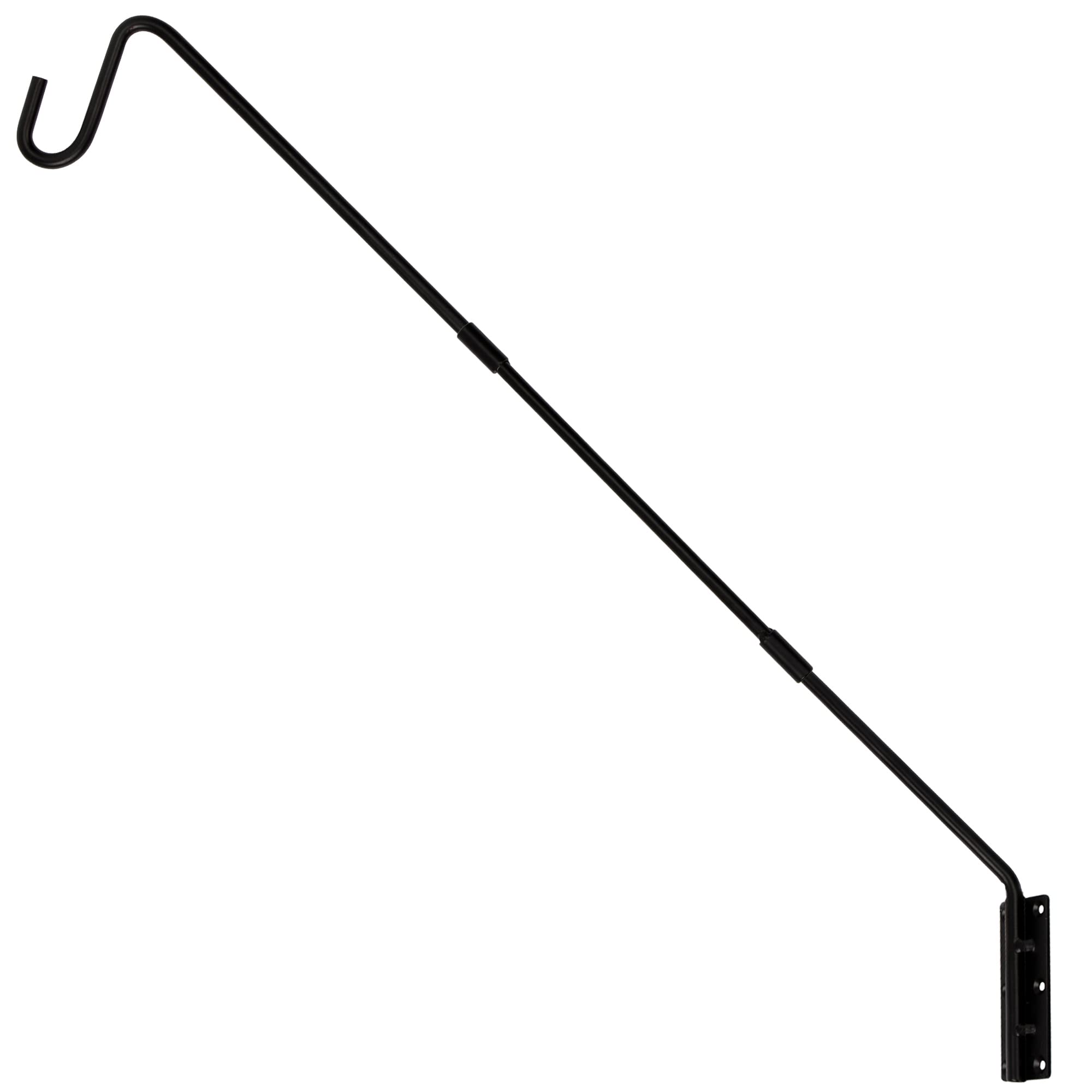 Juegoal deck hook with 25-inch extension keeps bird feeder in clear view.