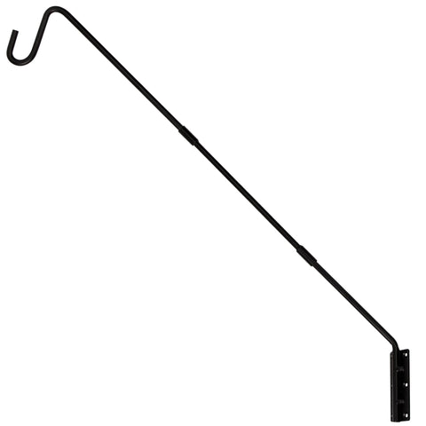 Juegoal deck hook with 25-inch extension keeps bird feeder in clear view.