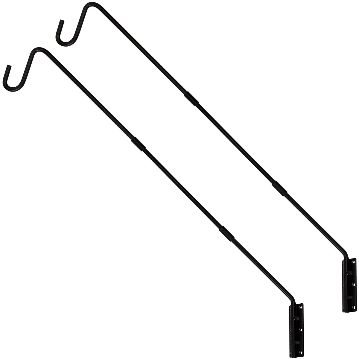 Juegoal 2-pack heavy duty deck hook 25-inch extended reach for bird feeders and planters