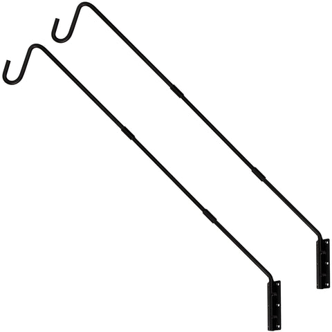 Juegoal 2-pack heavy duty deck hook 25-inch extended reach for bird feeders and planters