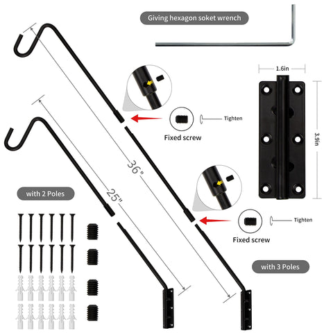 Juegoal 2-pack deck hook 36-inch reach ideal for high viewing and squirrel deterrence