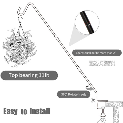 Juegoal 36-inch pole helps keep seeds out of reach from squirrels.