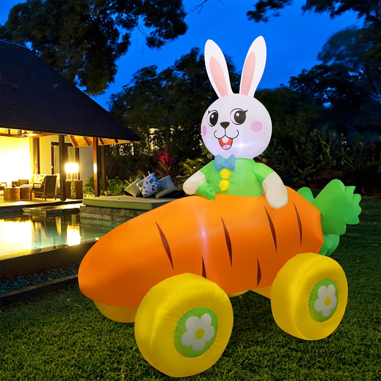 Juegoal Easter bunny decor as centerpiece for yard, porch, or garden