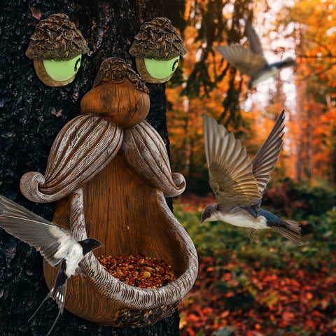 Juegoal Garden yard art tree face adds whimsical outdoor decor