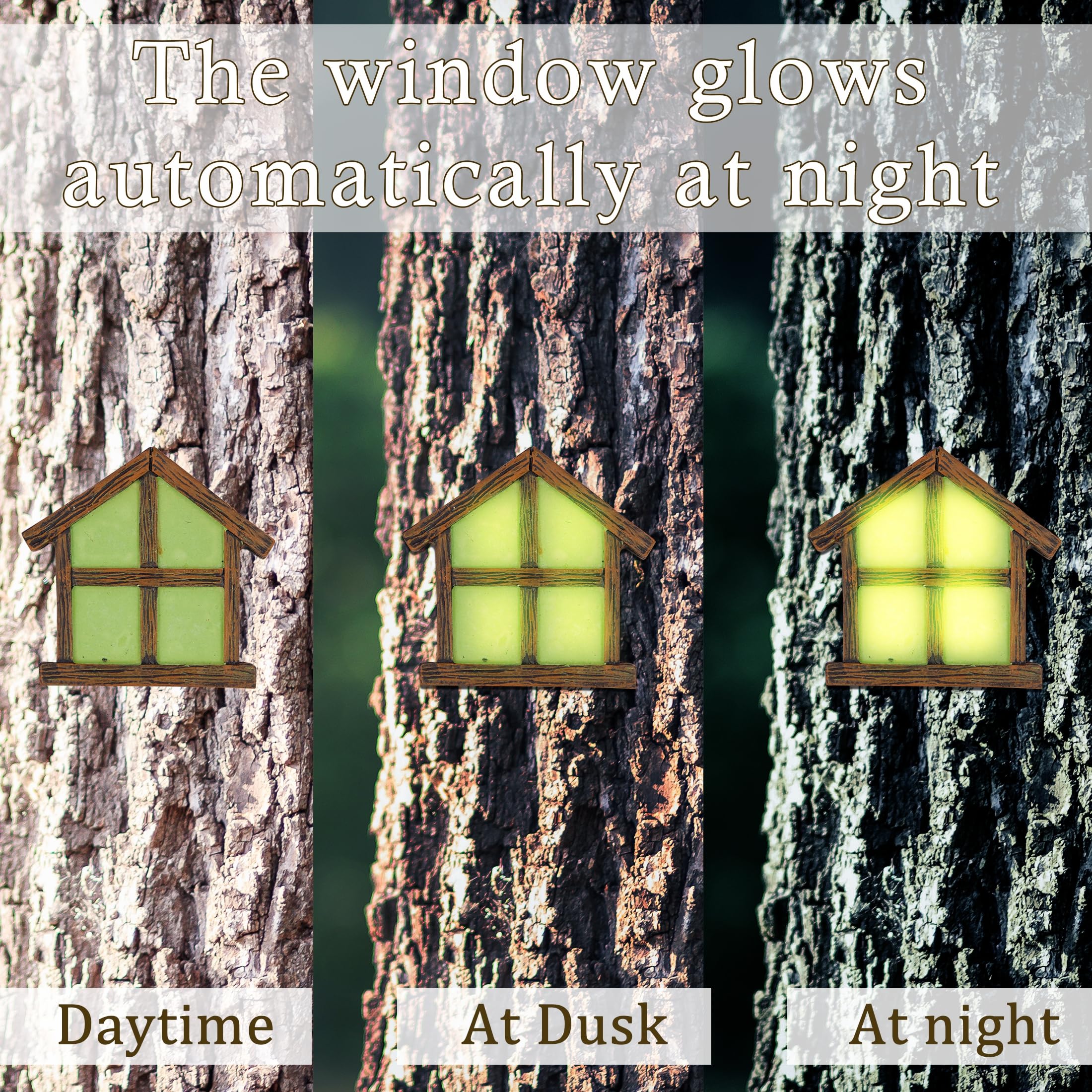 Juegoal glow-in-the-dark windows light outdoor spaces with a soft glow.