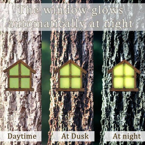 Juegoal glow-in-the-dark windows light outdoor spaces with a soft glow.