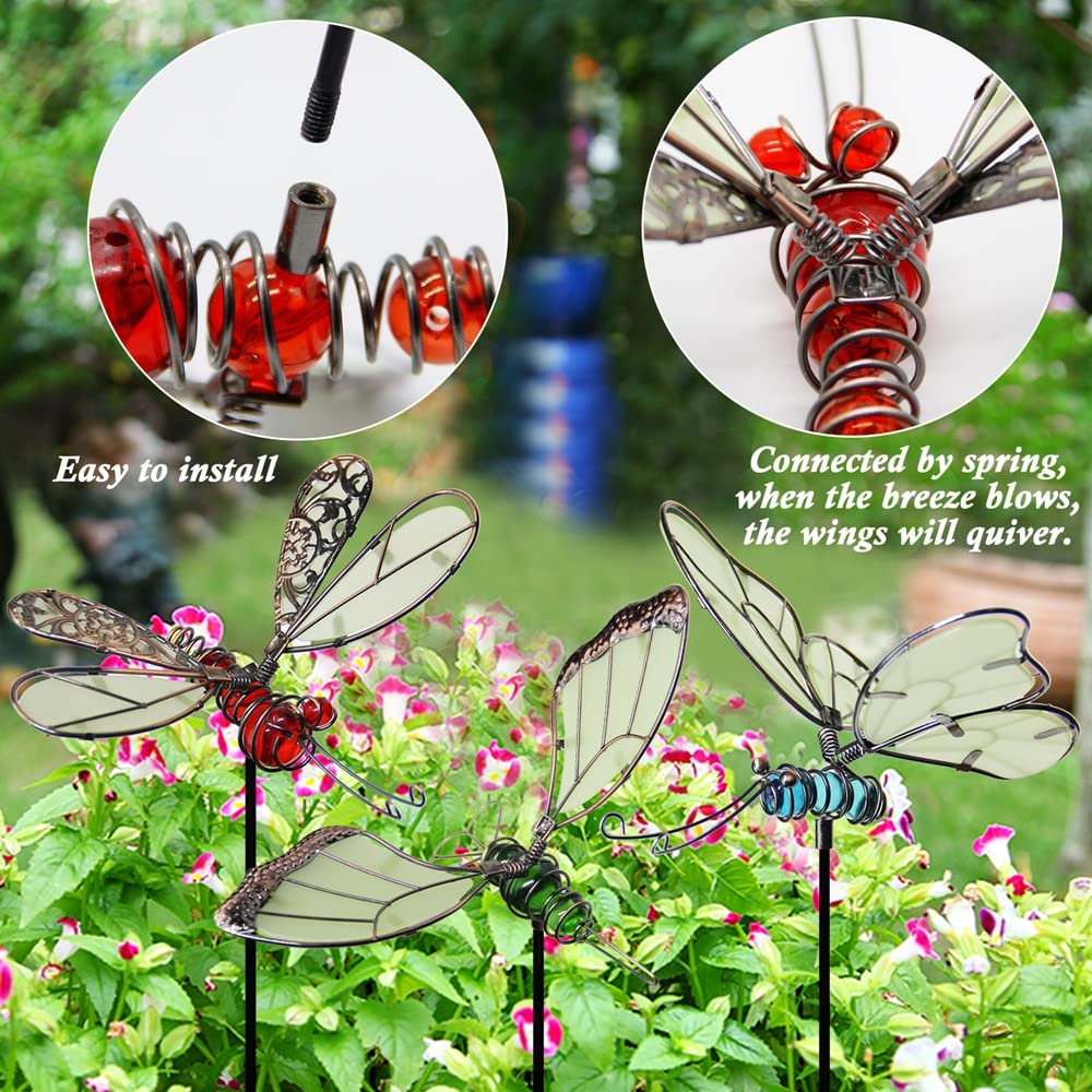 Juegoal hummingbird garden stake brightens pots, borders, and patios.