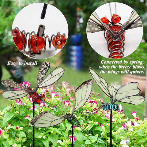 Juegoal hummingbird garden stake brightens pots, borders, and patios.