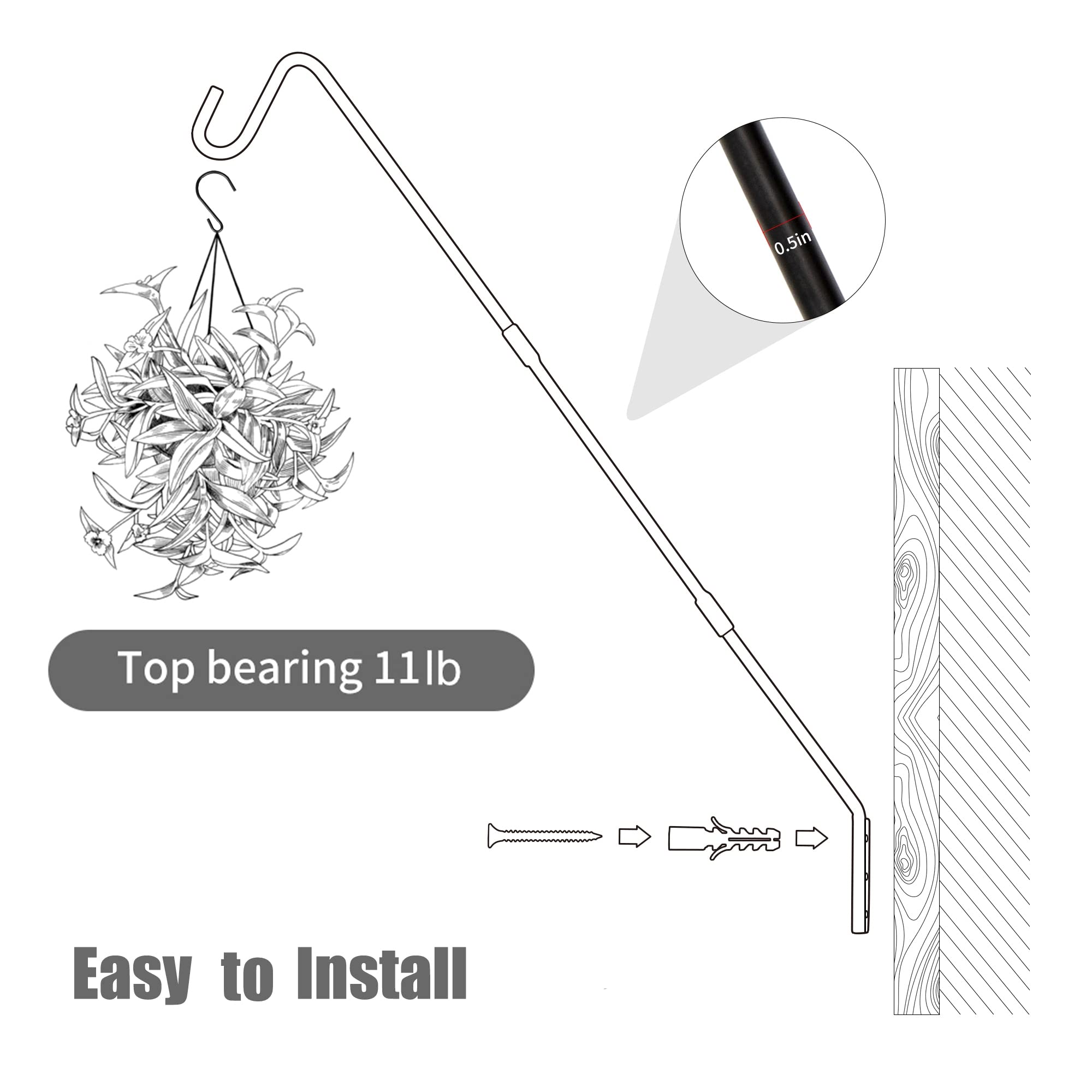 Juegoal suet basket hanging securely on the deck hook.