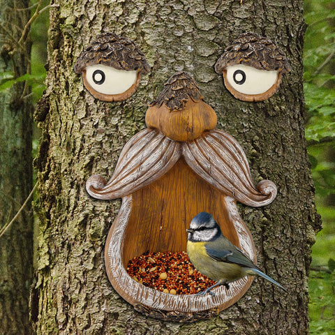 Juegoal Tree Face Bird Feeder eyes glow in darkness for magical visibility