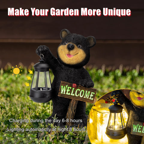 Juegoal weatherproof resin bear withstands rain and sun for lasting curb appeal