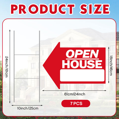 Juexica arrow-shaped open house sign improves directional guidance for buyers
