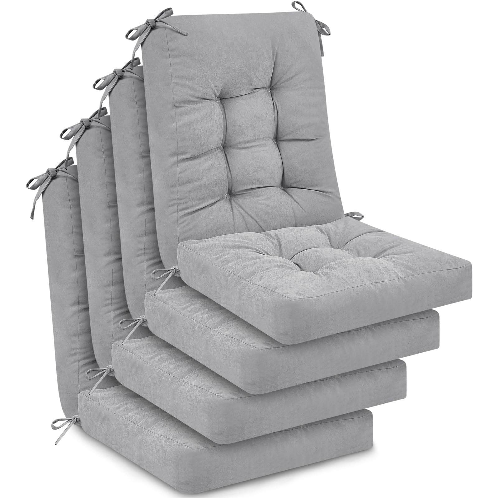 Juexica four-set seat cushions in gray for comfortable patio and indoor chairs