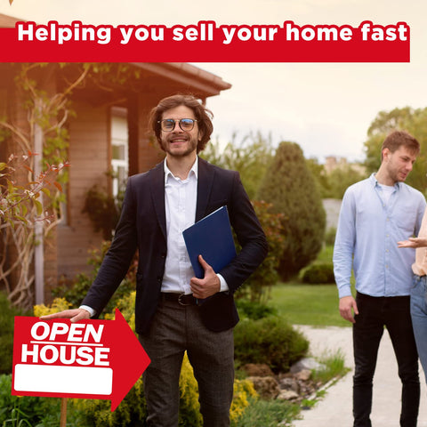 Juexica weatherproof open house sign withstands outdoor conditions for lasting visibility