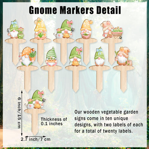 Durable JuGeoZhi gnome garden labels for indoor and outdoor use