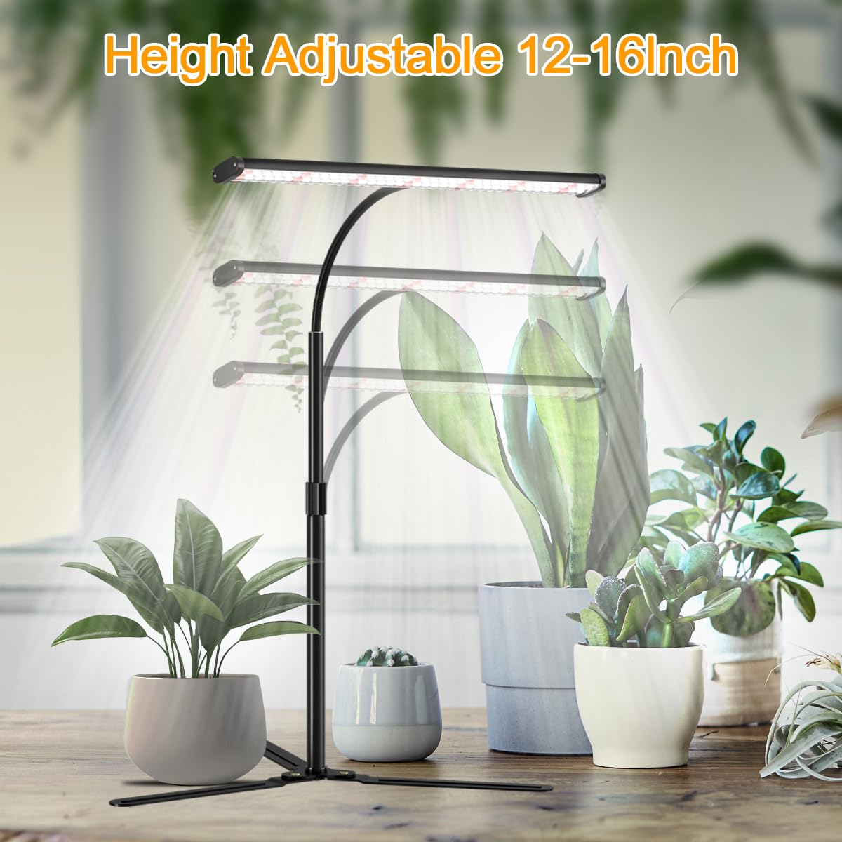 Juhefa grow light timer control enables 4/8/12 hour sessions.