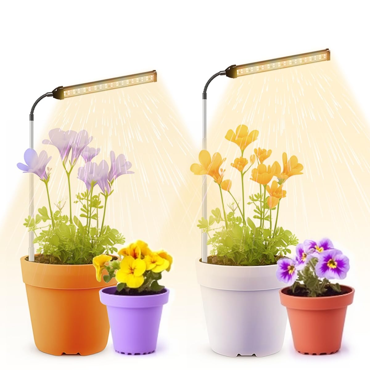 Juhefa LED grow light with 3-spectrum setup for versatile plant growth.