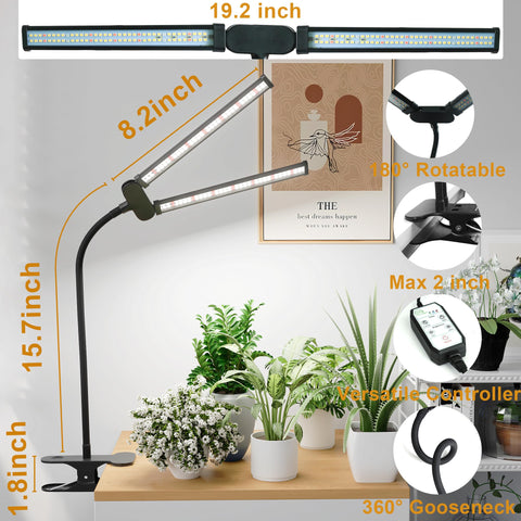 Juhefa full-spectrum 6000K light mimics natural daylight indoors