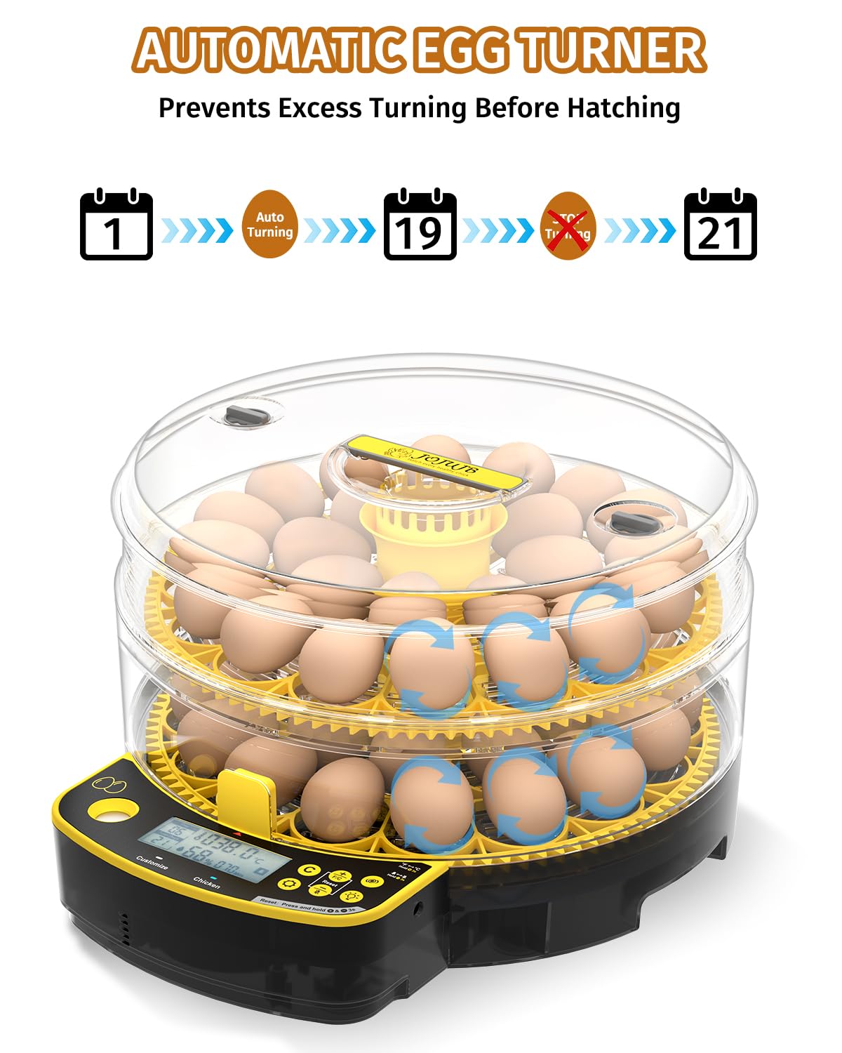 JUJOJB automatic turner rotating eggs for even development