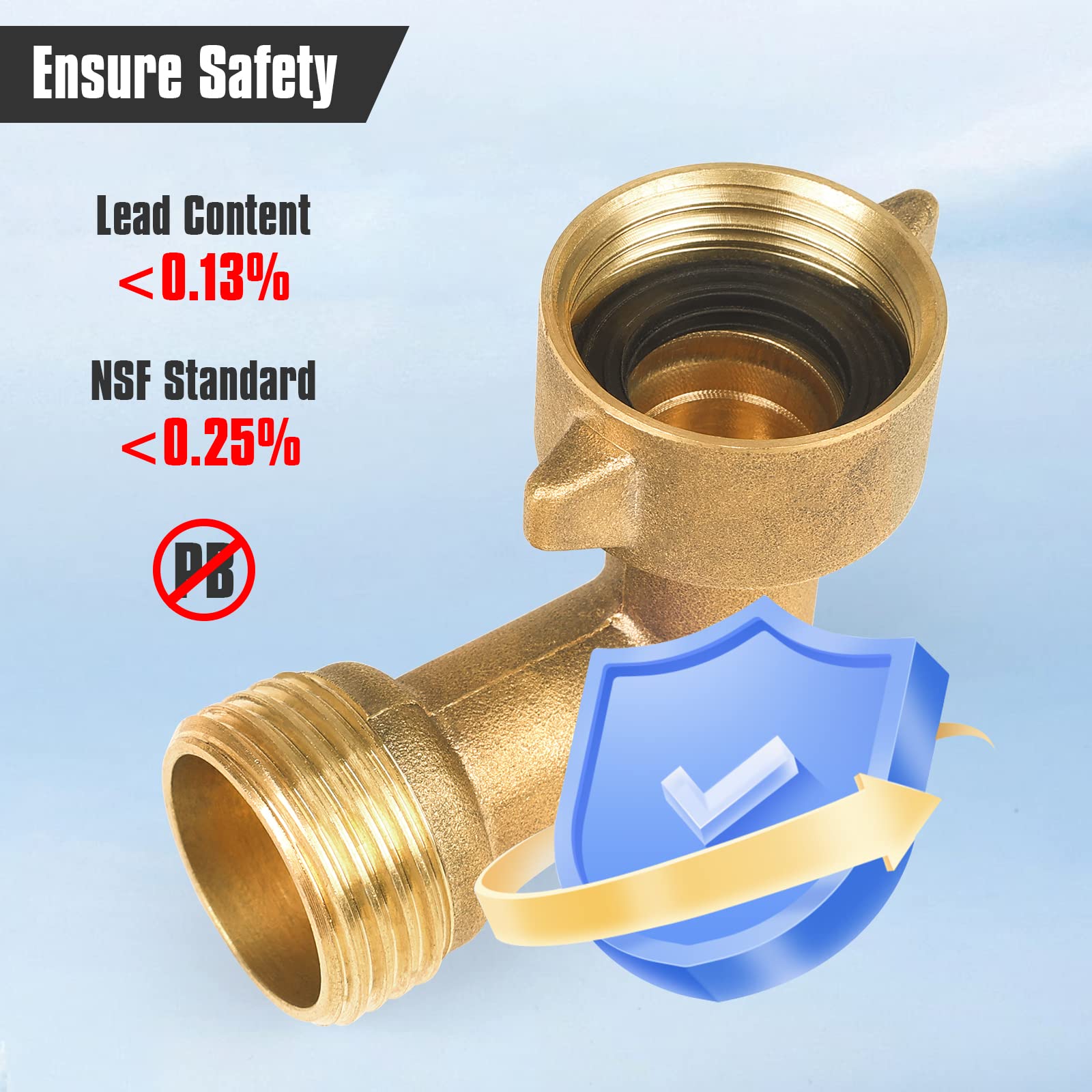 JuKonn 2-pack brass elbows for convenient replacements and setups.