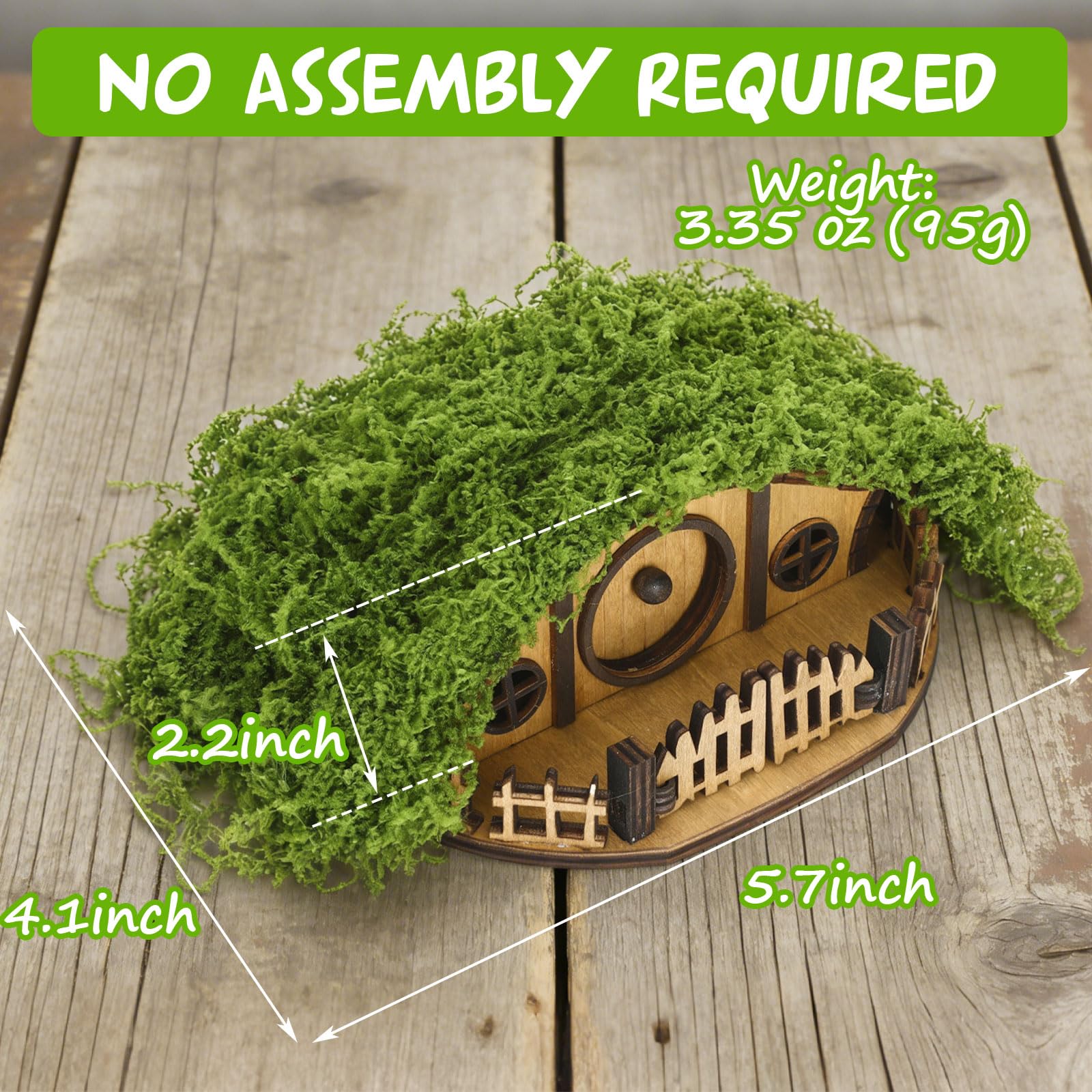 JULEASEL Mosswood Mini Treehouse inside planter image illustrating space-efficient plant storytelling in homes