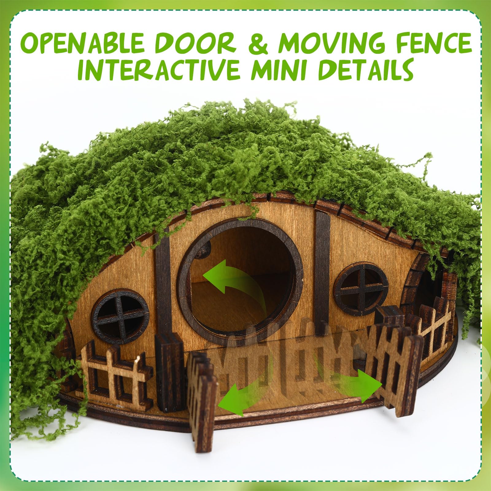 JULEASEL Mosswood Mini Treehouse rounded silhouette complements greenery with soft, natural lines