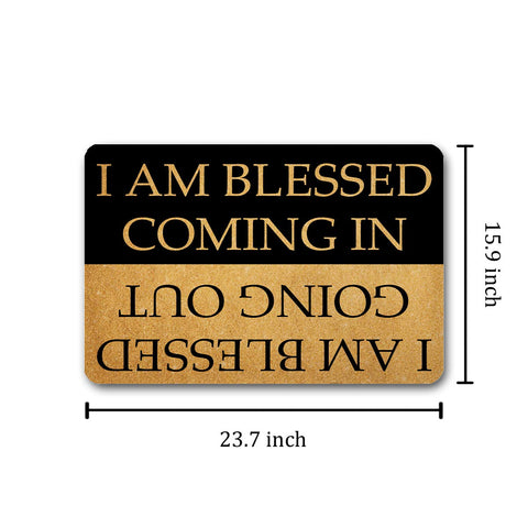 Julia anti-slip rubber back doormat for stable footing indoors