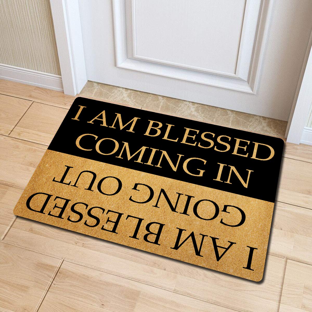 Julia blessed coming going doormat indoor featuring playful design