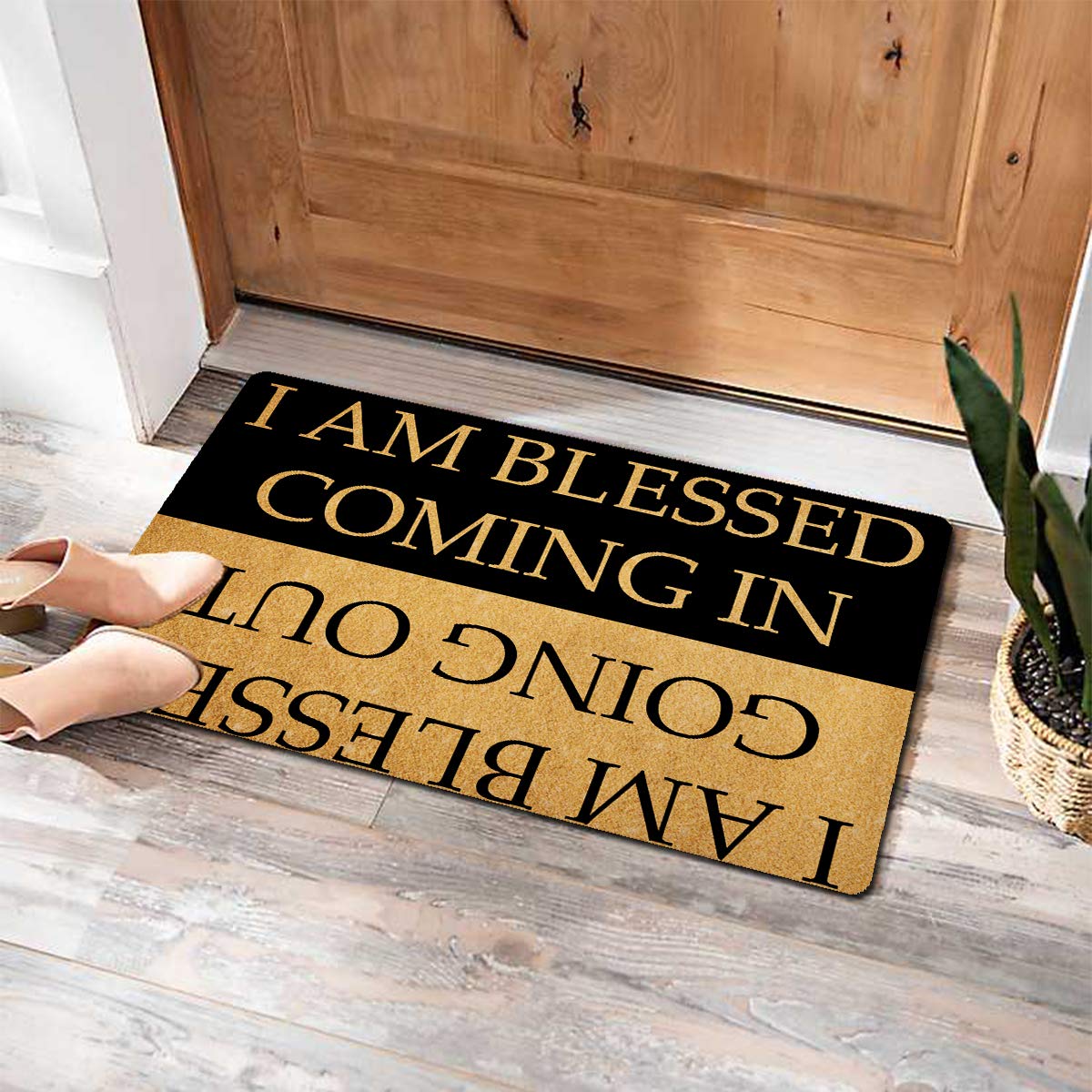 Julia machine-washable doormat for easy cleaning and reuse