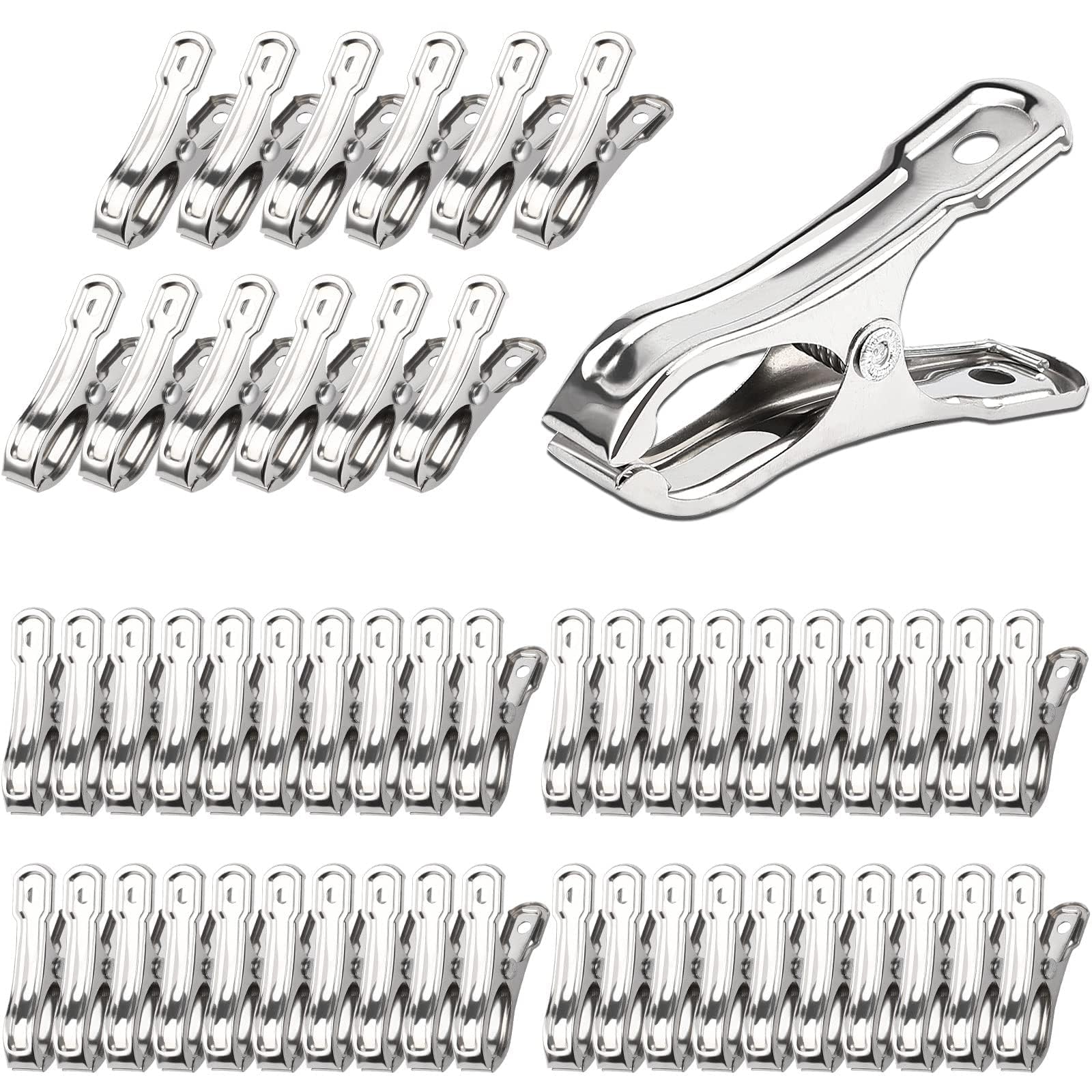 JULMELON garden clips in stainless steel close-up, emphasizing durability and reuse