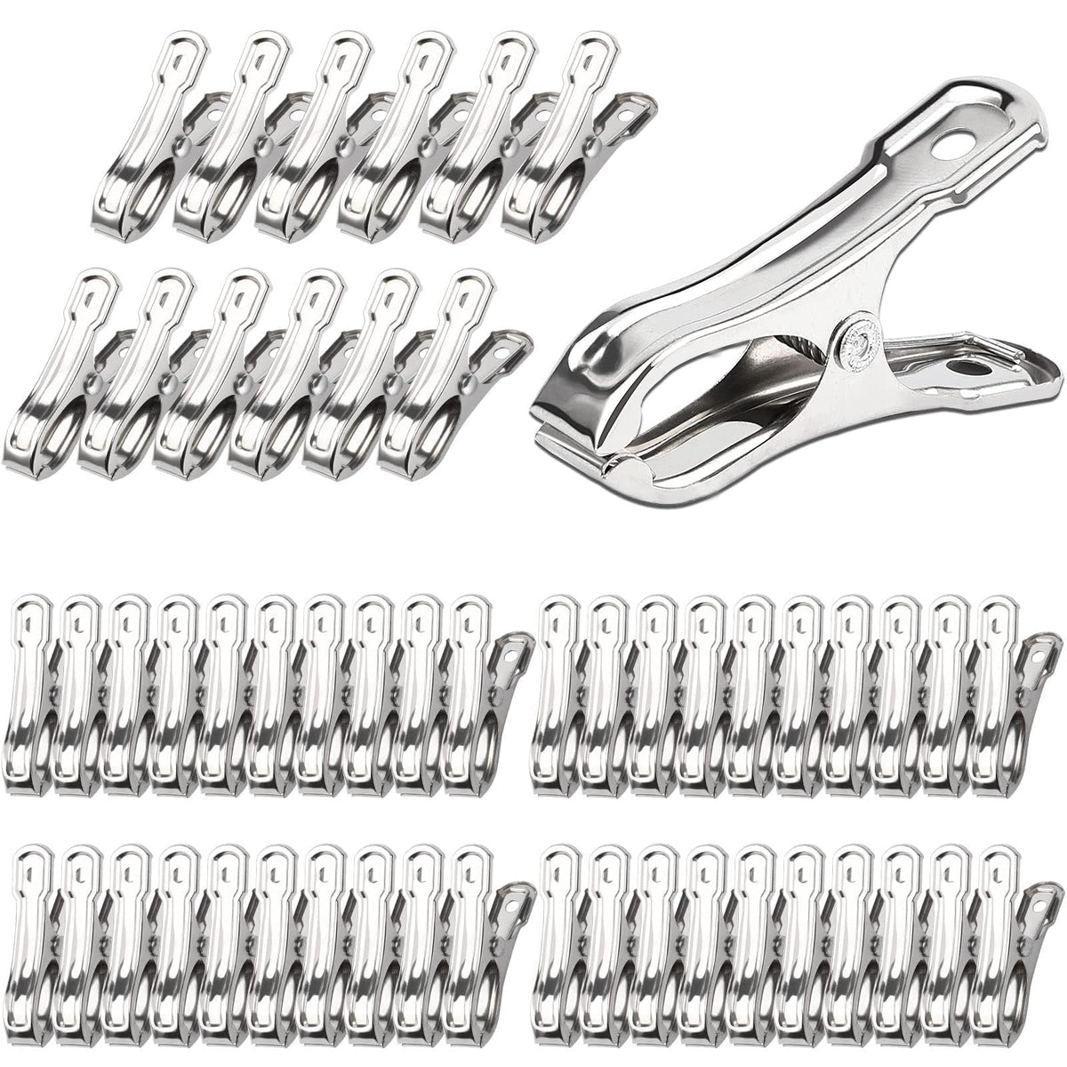 JULMELON garden clips in stainless steel close-up, emphasizing durability and reuse