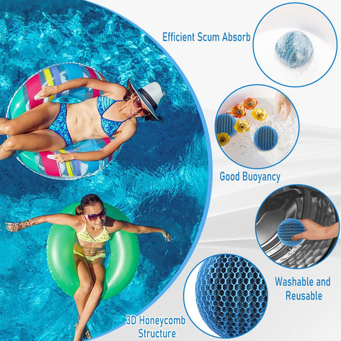 JULMELON hot tub scum absorber washable material ready for quick cleaning between uses.