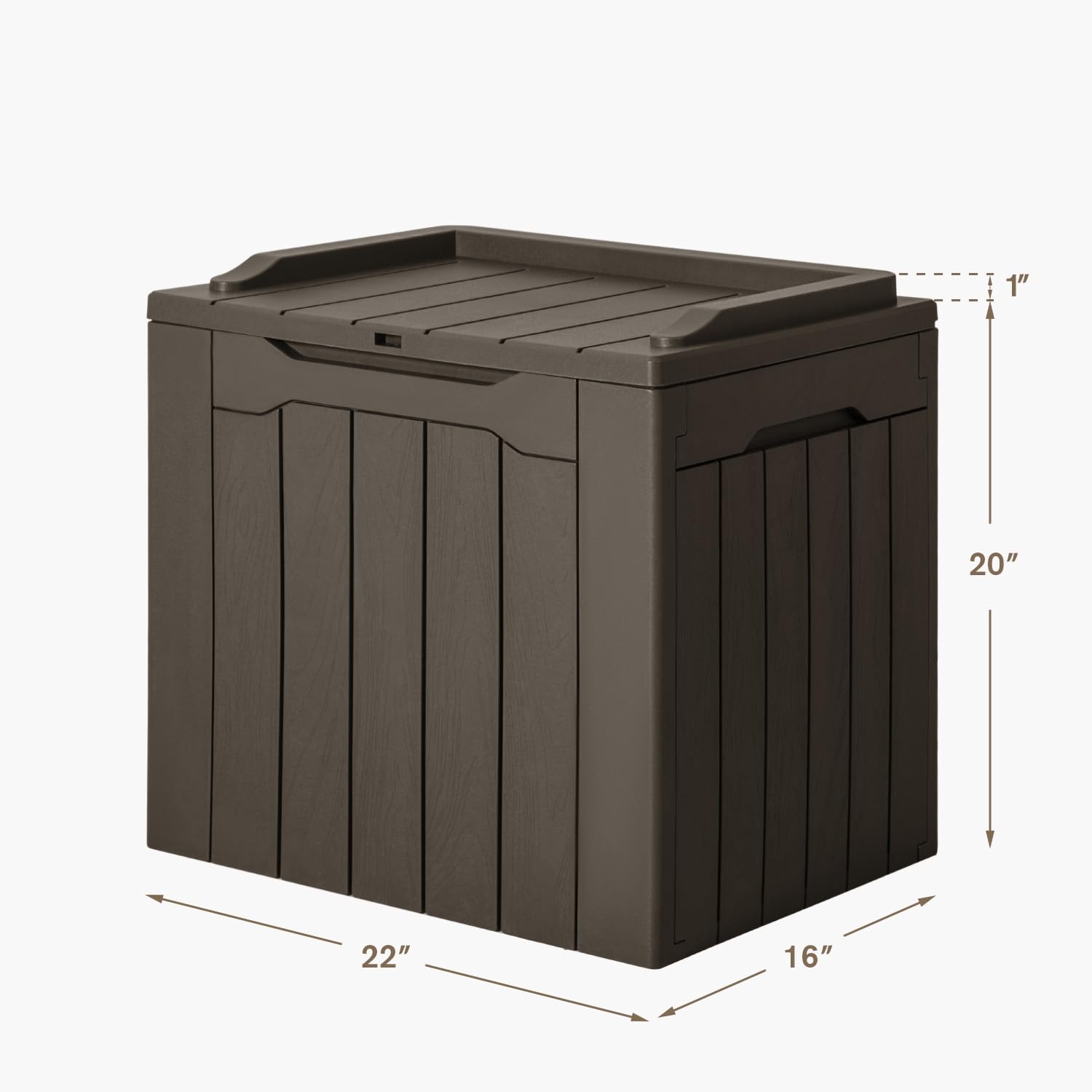 JUMMICO deck box indoors keeps clutter hidden and tidy.
