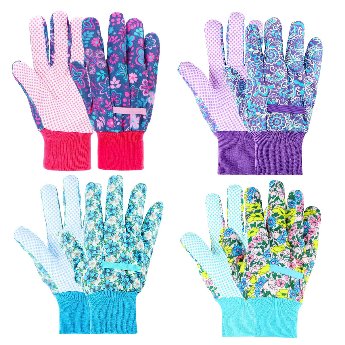 JUMPHIGH Women's garden gloves with floral pattern 1 for comfortable planting and weeding