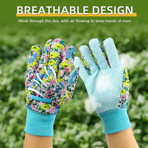 JUMPHIGH gloves with non-slip dots ensure secure grip when potting and handling tools