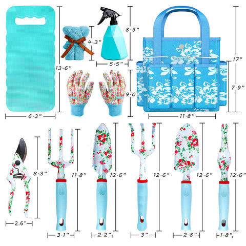 JUMPHIGH floral pattern tote blue theme keeps tools organized.