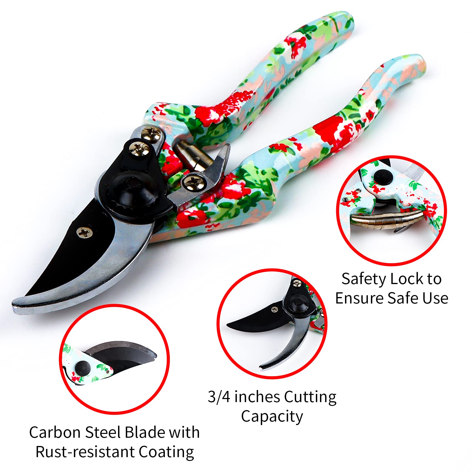 JUMPHIGH pruning shears blue blades deliver clean cuts for healthy plants.