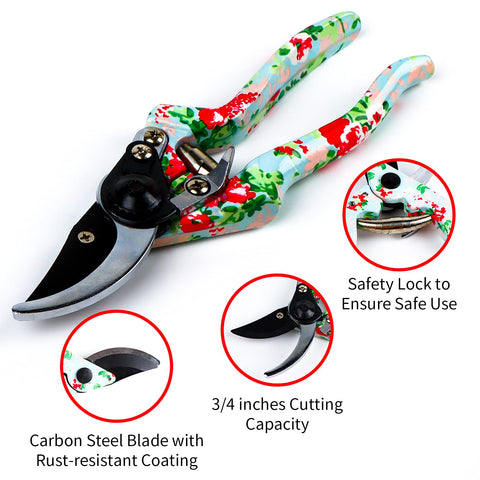 JUMPHIGH pruning shears blue blades deliver clean cuts for healthy plants.