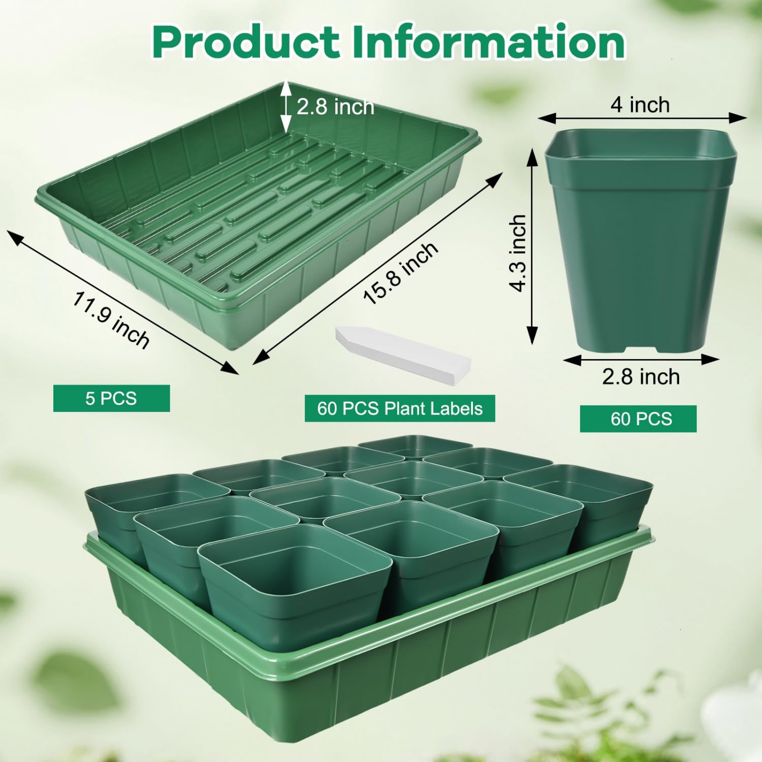June Fox seed starter tray kit with five trays for propagation