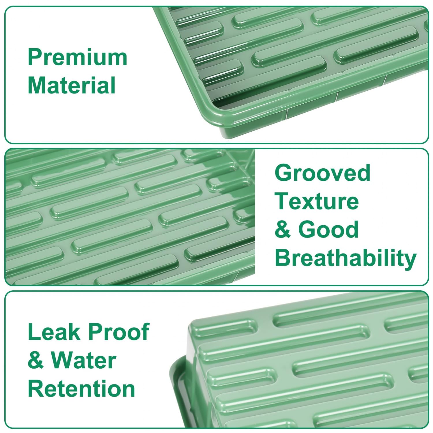 June Fox seedling trays with ventilation channels for robust roots