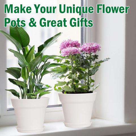 June Fox white matte planter with drainage holes for tidy, mess-free watering