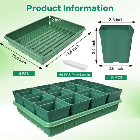 June Fox seed starter tray kit with five trays for organized seedling propagation