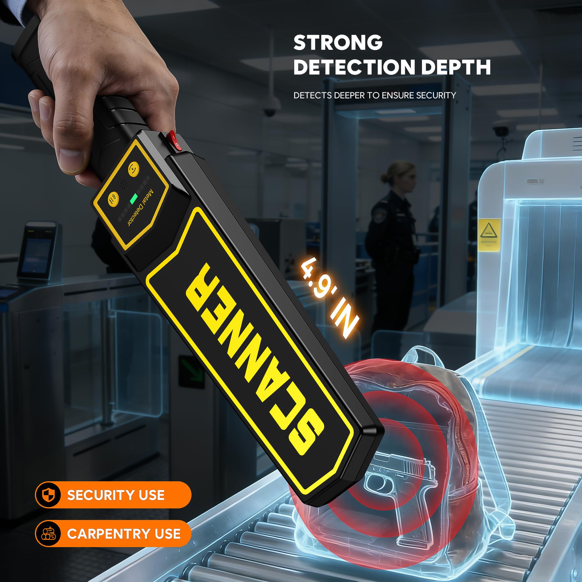 Junforbs portable security scanner suitable for indoor and outdoor use.