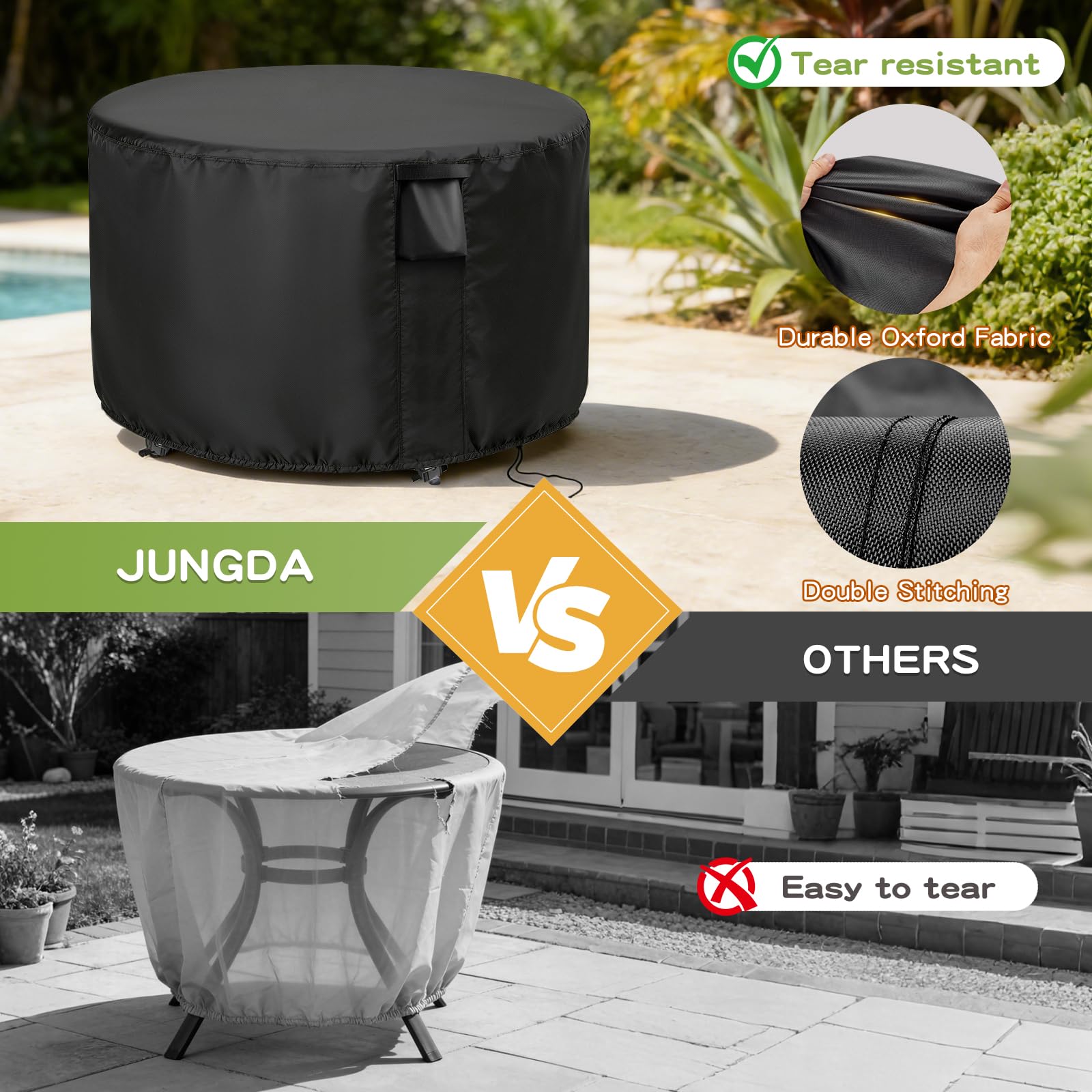 Jungda all-weather protection guards outdoor furniture from elements