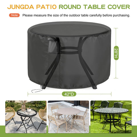 Jungda cover with 360-degree drawstring ensures snug fit during windy weather.