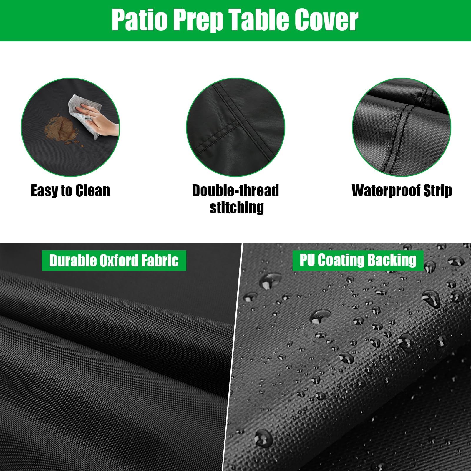 Jungda tear-resistant Oxford fabric shields table from sun and debris