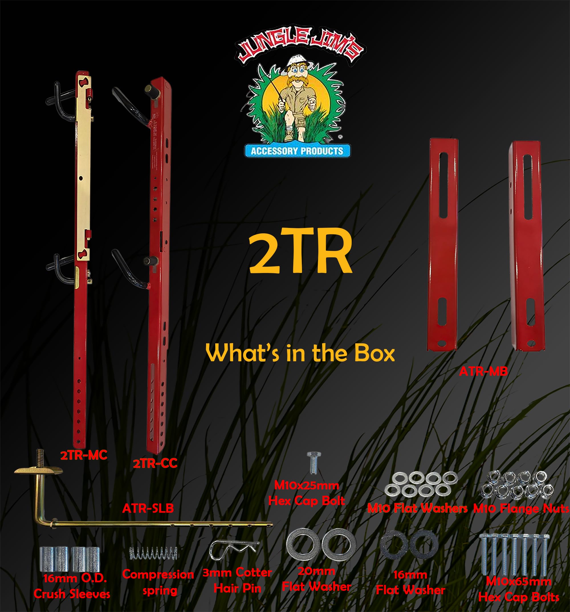 Jungle Jim's 2TR rugged steel construction for daily use