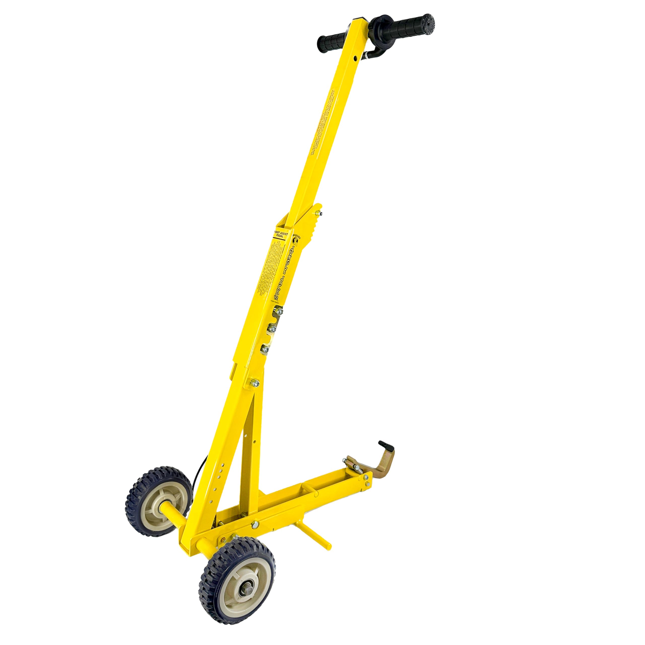 Jungle Jim's Mower Jack lifts heavy mowers up to 800 lbs for maintenance.