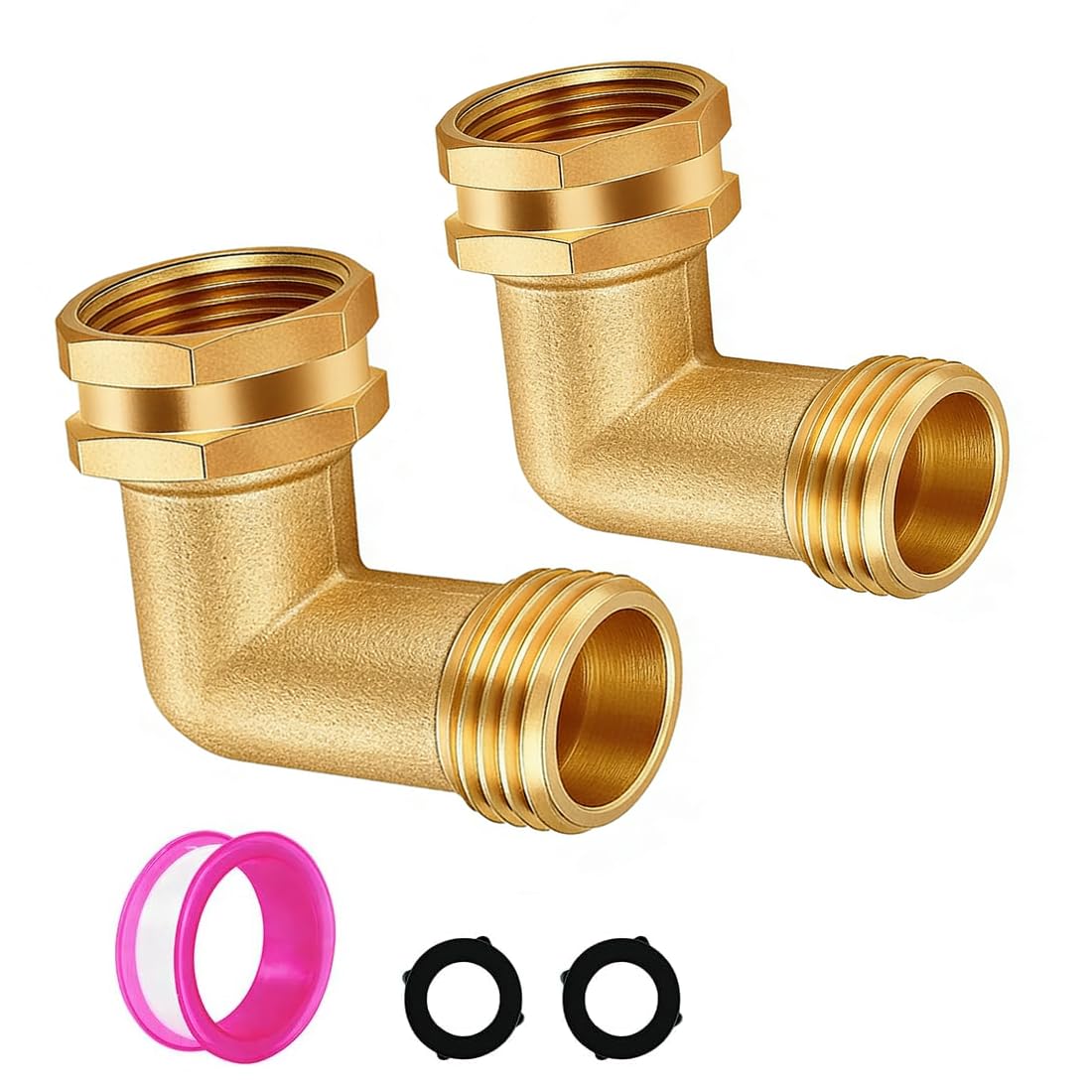 JUNHOME garden hose elbow 90-degree brass connector for durable outdoor use