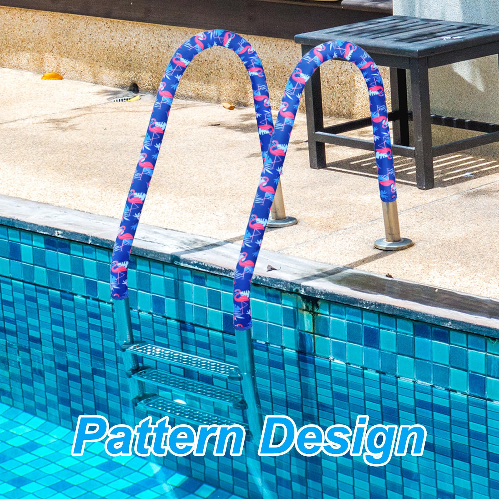 Junkin spa and pool handrail cover for easy installation and enhanced visibility